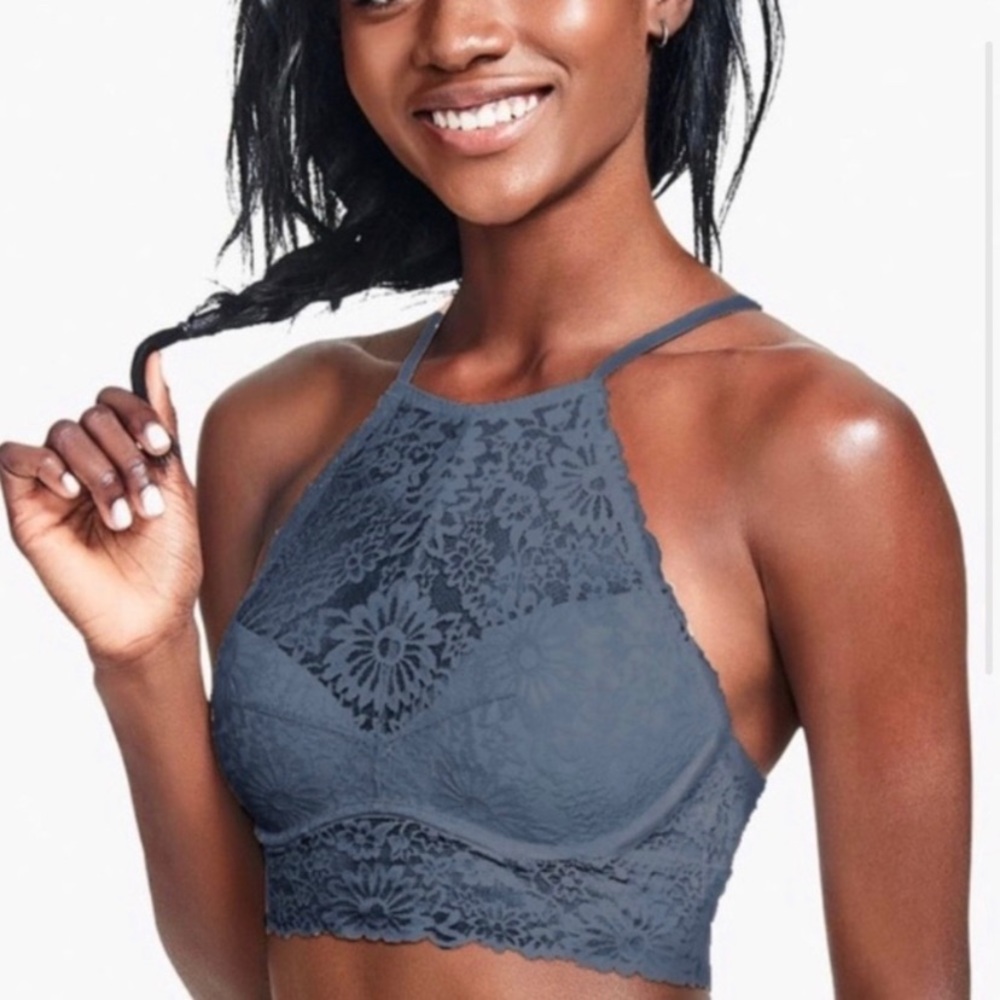 Wildflower Lace High-Neck Push-up Bralette
